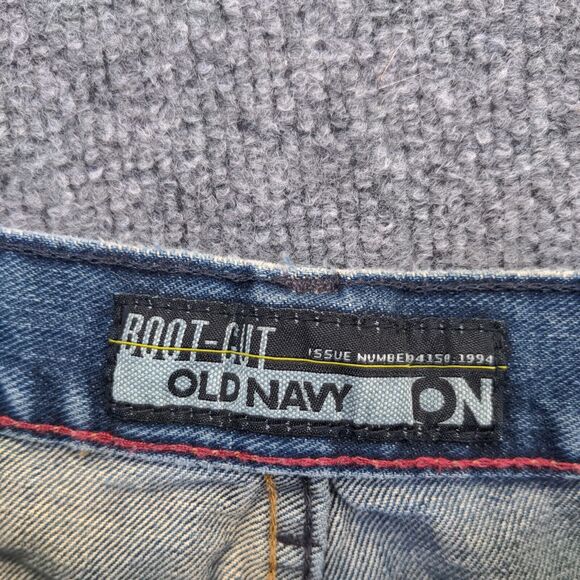 Old Navy Men's Boot-Cut Leg Jeans Blue 36x32 Stone Wash Denim 5-Pocket - Picture 8 of 11